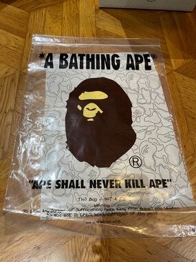 Authentic Bape A Bathing Ape x-large clear bag